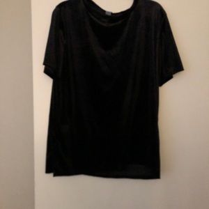 Black velour tee shirt